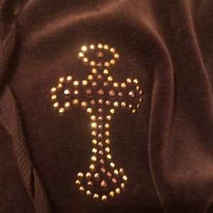 Brown Velour Tracksuit top